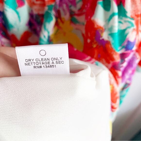 Charles Henry Bright Colorful Floral Button Top Elastic Waist Dress Size Small S - Picture 12 of 12